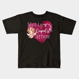 Shot by Cupid's arrow Kids T-Shirt